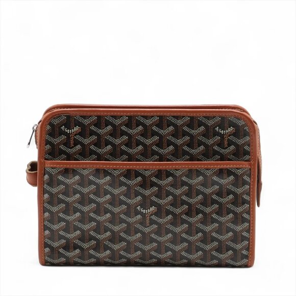 Goyard Other - Goyard Juvance MM PVCx leather Clutch bag Brown